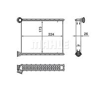 MAHLE Radiateur de chauffage Radiateur De Chauffage AH 270 000S
