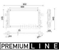 MAHLE CR 2224 000P Radiateur du moteur
