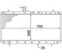 MAHLE Radiateur du moteur Module de Refroidisement boîte de vitesses manuelle CR 1516 000S Largeur de filet 350mm Longueur de filet 742mm Profondeur de filet 25mm