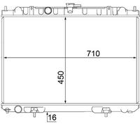 MAHLE Radiateur du moteur Module de Refroidisement boîte de vitesses manuelle Largeur de filet 710mm Longueur de filet 450mm Profondeur de filet 16mm Compatible avec NISSAN X-TRAIL T30 CR 1490 000S