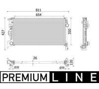 MAHLE Radiateur Radiateur Moteur Pour Volvo XC60 II V60 246 225 227 235 236