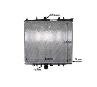 MAHLE Radiateur, refroidissement du moteur CR852000S | Compatible avec: CITROËN C8, PEUGEOT 807