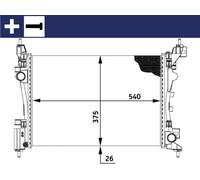 MAHLE Radiateur,Refroidisseur D'Eau pour Fiat Grande Punto 199 1.4 199 1.2 1.3 D