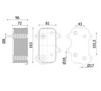 MAHLE Refroiddiseur D'Huile huile moteur Convient pour Porsche Boxster 986 2.5