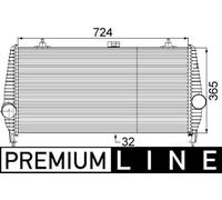 MAHLE Refroidisseur d'air de suralimentation CI173000P | Compatible avec: CITROËN C5 II, C5 II Break, C5 III, C5 III Break, C6, PEUGEOT 407, 407 Coupe, 407 SW, 607