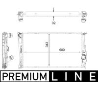 MAHLE Refroidisseur Du Moteur D'Eau pour BMW X1 3er Cabriolet E84 E93 E92 E89