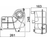 MAHLE Réservoir de compensation, liquide de refroidissement Article : CRT 24 000S