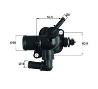 Thermostat TI 251 88D MAHLE pour CITROËN PEUGEOT LANCIA FIAT