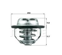 Thermostat d'eau MAHLE TX 122 82