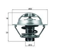 MAHLE TX 175 95D Thermostat, liquide de refroidissement pour NISSAN,RENAULT