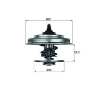 Mahle Original Thermostat TX 18 65D – liquide de refroidissement pour MERCEDES-BENZ, RENAUL