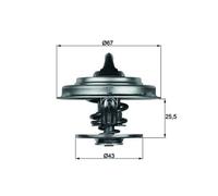 MAHLE TX 18 79 Thermostat, liqiuide de refroidissement pour CHRYSLER,DODGE,FORD,