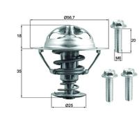 MAHLE TX 202 90D Thermostat, liqiuide de refroidissement pour FORD,VOLVO