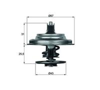 MAHLE TX 23 71D Thermostat, liqiuide de refroidissement pour MAN,NEOPLAN,NISSAN