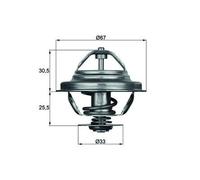 MAHLE TX 27 71D Thermostat, liquide de refroidissement pour ALPINA,BMW