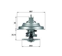MAHLE TX 31 92D S Thermostat, liquide de refroidissement pour FORD USA