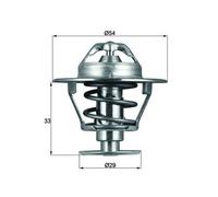 MAHLE TX 86 76D Thermostat, liqiuide de refroidissement pour MITSUBISHI,NISSAN