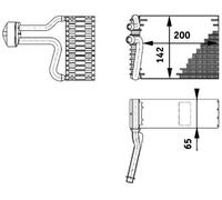 MAHLE Vaporisateur Climatisation Convient pour Mercedes-Benz Viano W639 Vito Bus