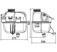 MAHLE Vase d'expansion (liquide de refroidissement) CRT87001S