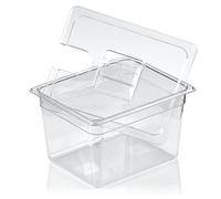Mahlzeit Baignoire sous vide jusqu'à 12 litres - Avec couvercle assorti - Récipient GN 1/2 - Cuisson sous vide avec couvercle, bassin à vide, récipient à souffle, récipient gastronomique