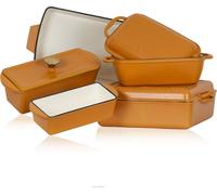 Mahlzeit Bräterset 5-teilig, Sunny Orange, mit Gusseisen Bräter und Auflaufflorm