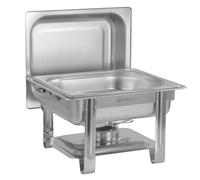 Mahlzeit Chafing Dish - Chauffe-plat en acier inoxydable - 4 l - Avec support de couvercle - Récipient de maintien au chaud - Réchaud Bain Marie - Dishes pour buffet, restauration, gastronomie et fête