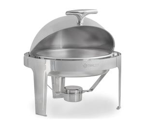 Mahlzeit Chafing Dish en acier inoxydable avec couvercle enroulable 6 l | Chauffe-plat rond, récipient chauffant, réchaud Bain Marie | Récipient de maintien au chaud, pour buffet, restauration