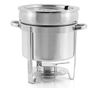 Mahlzeit Chafing Dish Rond en Acier Inoxydable 10 litres | Chauffe-Plats Récipient de Chaleur Chauffe-Soupe Bain Marie Marmite à Soupe Chafing Dishes pour Buffet Catering Buffet Gastro et fête