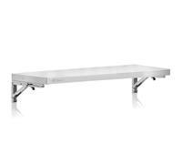 Mahlzeit Étagère murale en acier inoxydable 120 x 30 cm | Étagère de cuisine pliable argentée | Étagère murale en acier inoxydable | Étagère murale pour cuisine, étagère murale pour cuisine, étagère à