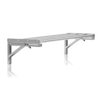 Mahlzeit Étagère murale en acier inoxydable - Design tringle - 100 x 30 cm - Étagère de cuisine pliable - Argenté - Étagère murale en acier inoxydable - Étagère murale pour cuisine, étagère murale