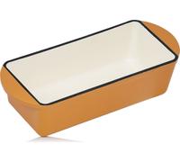 Mahlzeit Gusseisen Auflaufflorm anguleux 1,6 Liter | Sunny Orange | Convient pour induction, incl. 2 poignées
