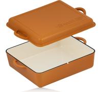Mahlzeit Gusseisen Bräter emailliert | 10,5 Liter | Sunny Orange | Rôtissoire 2en1 avec poêle à frire