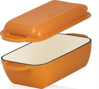 Mahlzeit Gusseisen Bräter mit Deckel emailliert, 4,8 Liter, Sunny Orange, Schmotopf, Brattopf