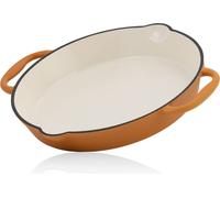 Mahlzeit Gusseisen Bratpfanne | Ø 29 cm | Sunny Orange | Deux poignées, deux becs verseurs, émaillé