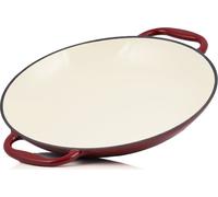 Mahlzeit Paella Pfanne | Ø 35 cm | Dark Cherry | Deux poignées, Fonte, Émaillé, Induction