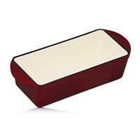 Mahlzeit plat à four en fonte rectangulaire 1,6 litre | Dark Cherry | fonte émaillée | moule à lasagnes haut, moules à four, rôtissoire émaillée, moule à rôti