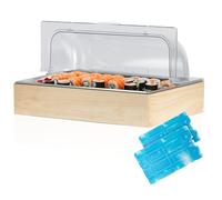 Mahlzeit Plateau de service réfrigérant | 53 x 34 x 27 cm | Plaque de refroidissement GN 1/1 avec couvercle | Système de bac isotherme avec bloc de refroidissement | Plaque de conservation avec cadre