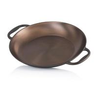 Mahlzeit Poêle à paella polie de 35 cm - Poêle en fonte avec deux poignées - Poêle à paella - Passe au four - Poêle à paella - Poêle à paella en fonte - Pour barbecue à gaz, PAN22G