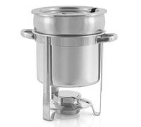 Mahlzeit Récipient chauffant en acier inoxydable rond | Chafing dish pour aliments | Chauffe-plat pour soupe, bain marie pour buffet gastro et fête (7 litres)