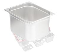 Mahlzeit Récipient GN 2/3 - Hauteur : 200 mm - En acier inoxydable - Récipient gastronorme - Récipient chauffant - Convient pour chauffe-plats, plats plats et bain maries