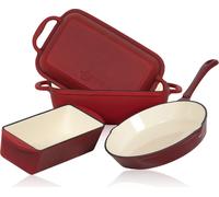 Mahlzeit Set de 3 pièces en fonte | Ø 24 cm, 1,6 litre, 4,8 litres | Dark Cherry | Set de cuisson, set de casseroles