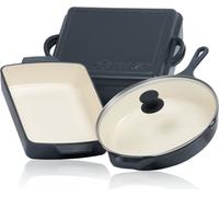 Mahlzeit Set de 3 pièces en fonte | Ø 29,5 cm, 3,8 litres, 10,8 litres | Blue Berry | Set de cuisson, set de casseroles