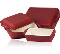 Mahlzeit Set de 3 rôtissoires, Dark Cherry, 10,8 litres, 4,8 litres, 1,6 litres, avec rôtissoire en fonte