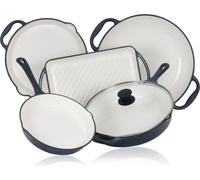 Mahlzeit Set de 5 poêles, Blue Berry, avec poêles à griller, plaque de gril et poêle à paella