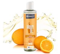 Mahlzeit WOODY OIL Huile d'entretien du bois pour planches à découper et ustensiles de cuisine en bois | 250 ml, parfum orange | 100 % naturelle | Huile de bois pour planches à découper en bois, plans