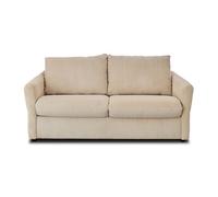 Maho - canapé lit 2 places convertible express couchage quotidien 140 cm matelas 11 cm en velours côtelé - Beige