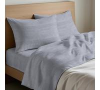 Mahome Parure de lit simple 100 % pur coton italien doux, drap plat 150 x 300 cm, drap-housse avec coins 90 x 200 + hauteur 25 cm, 1 taie d'oreiller 50 x 80 cm, fabriquée en Italie
