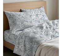 Mahome Parure de lit une place et demie, 100 % pur coton italien doux, drap de dessus 180 x 300 cm, drap-housse avec coins 120 x 200 + hauteur 25 cm, 1 taie d'oreiller 50 x 80 cm, fabriquée en Italie