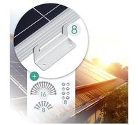 Mahona - Support de panneau solaire Z universel - Profil Z en aluminium - Panneau solaire PV - Support de montage mural - Silver - Kit complet de montage pour modules solaires