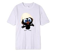 MAHPQC Sunlight T Shirt Big Size Men Calimero Cartoon Pattern Men T Shirt Painted Funny Tshirt Men T Shirt